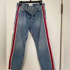 Zara track stripe jeans- in good condition